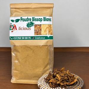 Poudre de bissap blanc (hibiscus) – 500 g