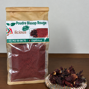 Poudre de bissap rouge (hibiscus) – 500 g